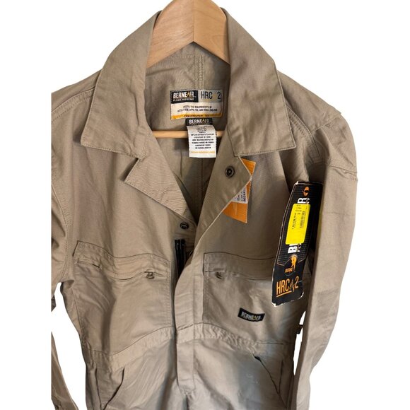 Berne Flame-Resistant Unlined Coveralls Size 40 R HRC-2 Men"s NWT Khaki Welder - Picture 10 of 14
